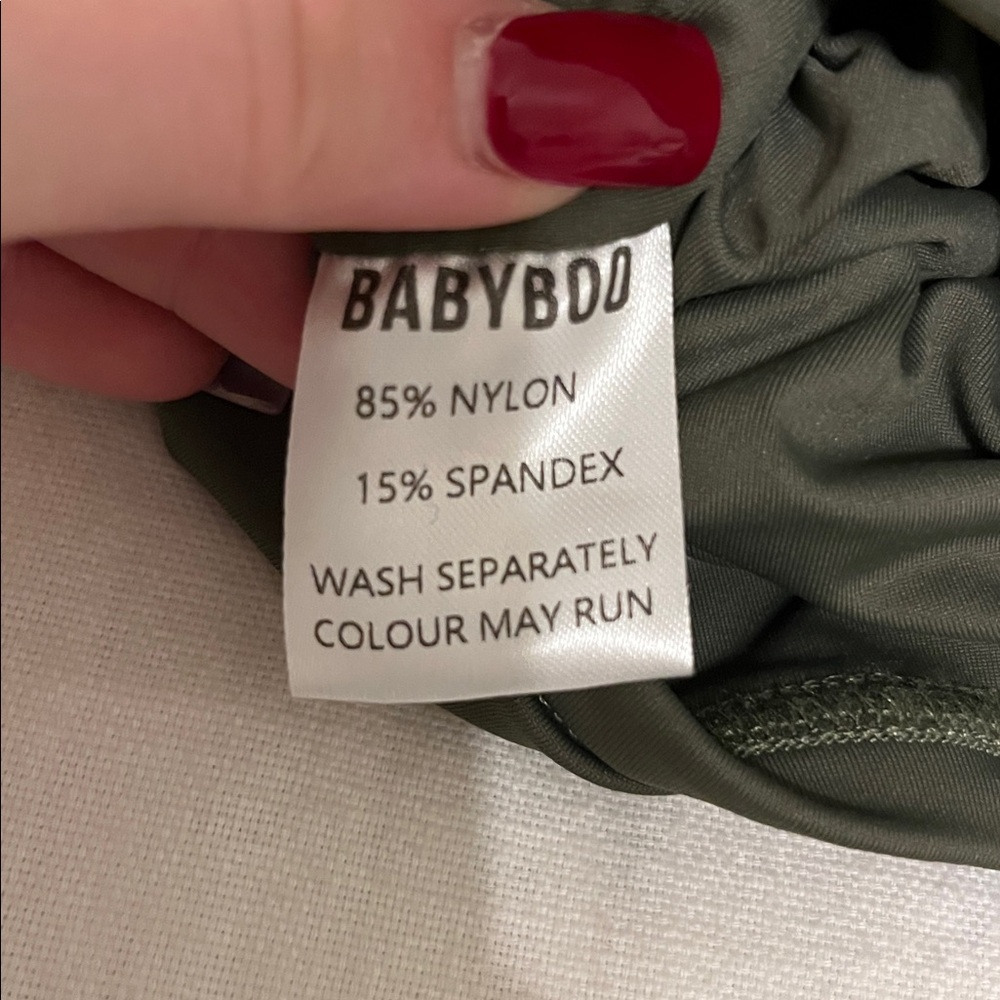 Babyboo Margarita Mini Dress NWT Size Xs Khaki Green - Picture 6 of 7
